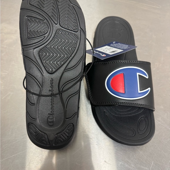 Champion Mega Slide Sandals, Black, Women's Size 6 - Picture 3 of 6